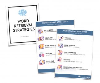 word finding strategies aphasia