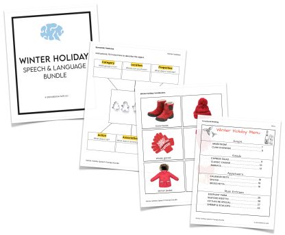 winter holiday speech therapy